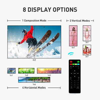 1 em 4 para fora do controlador video 2x2 da parede da multi tela da tevê do LCD com 8 modos da parede