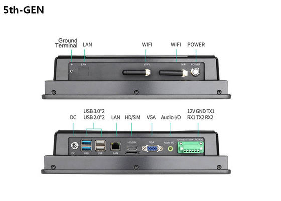 Computador industrial Fanless do écran sensível de RoHS Windows 10