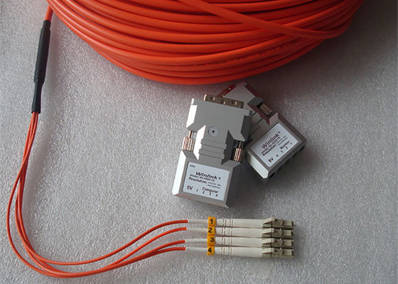 Multi núcleos Dvi do modo 4 sobre a fibra do LC do prolongamento da fibra para a transmissão