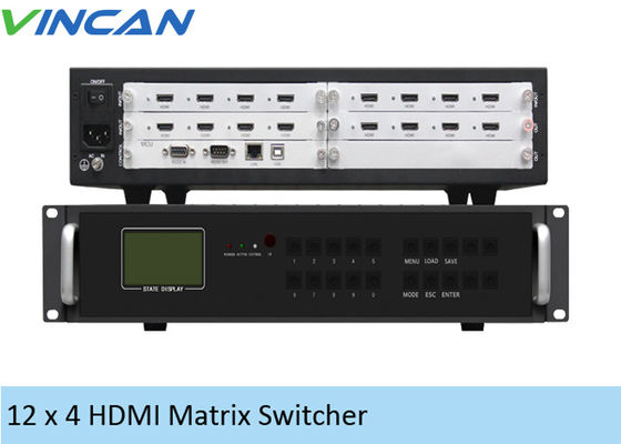 Multi controlador video LCD 12 da parede do formato 2x2 HDMI em 4 para fora do RJ45