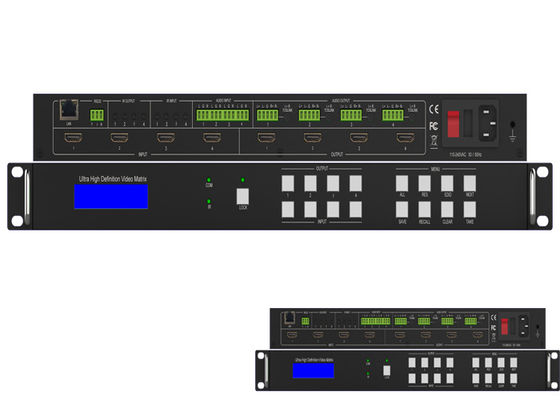 Agulheiro audio sem emenda 4K 60Hz 18Gbps 4x4 da matriz do IR UHD HDMI 2,0