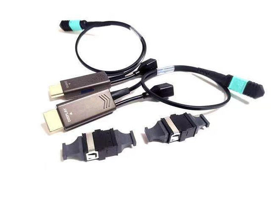 Cable HDMI de fibra óptica de transmissão de longa distância com conector de fibra MPO padrão