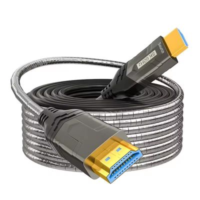 Cable de fibra óptica HDMI de alto desempenho de 100m   Suporta resolução 4K e sinal sem perdas