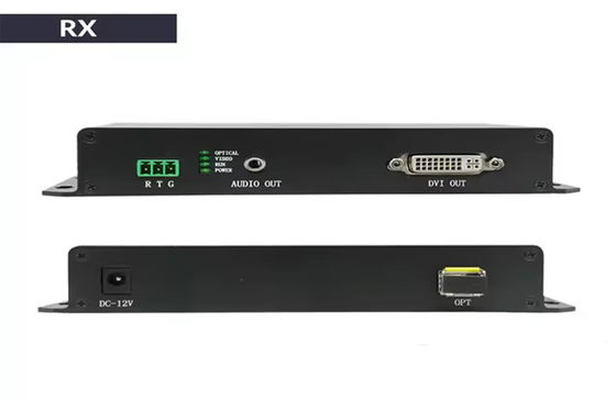 Extensor de Fibra DVI de 20 km 1080p@60Hz HDMI 1.3 & 3.5mm Suporte de Áudio