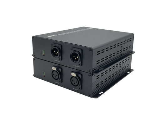 Extensor de áudio de fibra óptica de 8 canais e 6 canais com caixa de 1 u