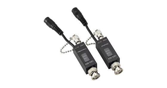 Extensor de fibra óptica 12G-SDI com distância de transmissão de 10 km, taxa de transferência de dados de 11,88 Gbps e caixa de metal compacto
