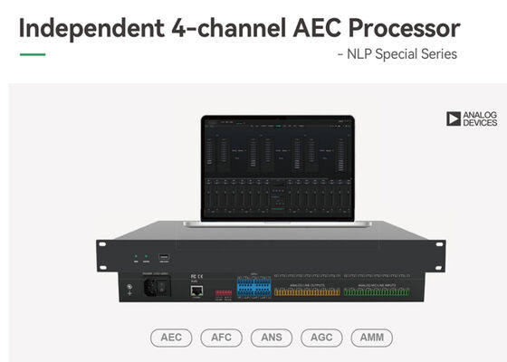 VINCAN NLP88-AEC Processador DSP de áudio AEC de 4 canais com áudio USB e mistura automática para salas de conferência