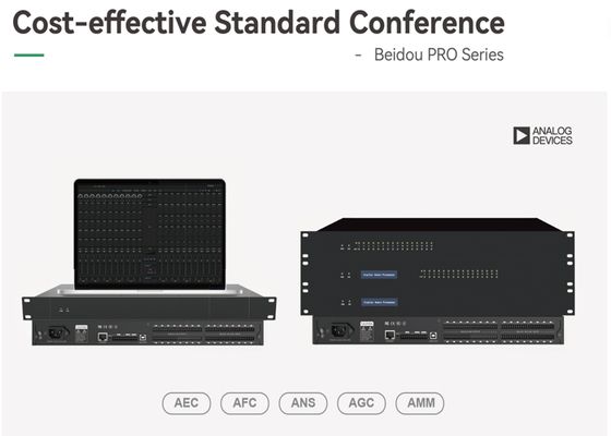 Processador de Áudio DSP para Conferências VINCAN Beidou PRO com AEC, Mistura Automática e Áudio USB para Salas de Reunião