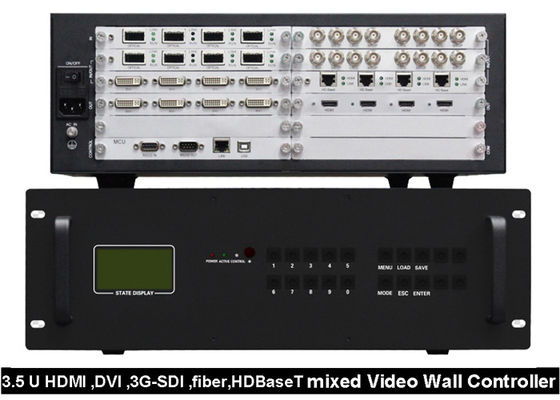 HDMI feito-à-medida DVI a fibra video HDBaseT do controlador 3G SDI da parede misturou