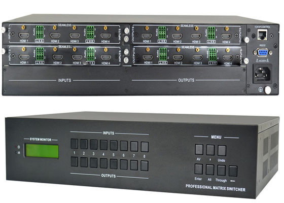 Matriz video 8x8 Hdmi de HDMI 4k Hdbaset sobre da matriz Cat6 o interruptor 6x2 da matriz de Hd Hdmi ultra