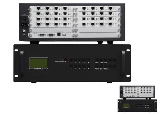 O processador video 4x4 4x3 3x4 2x4 16 da parede de HDBaseT HDMI entrou a saída 16
